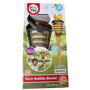 Play Day Torch Bubble Blower with Lights and Music Children Ages 3+